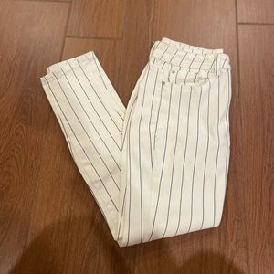 White Striped Jeans